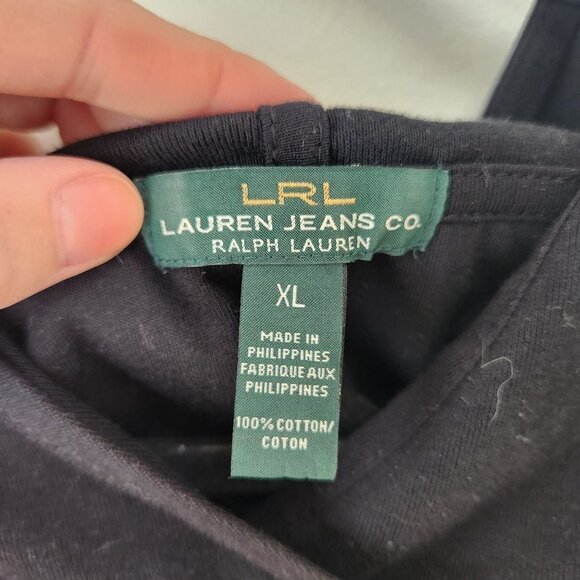 Lauren Ralph Lauren LRL Nautical Striped Hooded Long Sleeve Pullover Sweatshirt - Picture 5 of 6